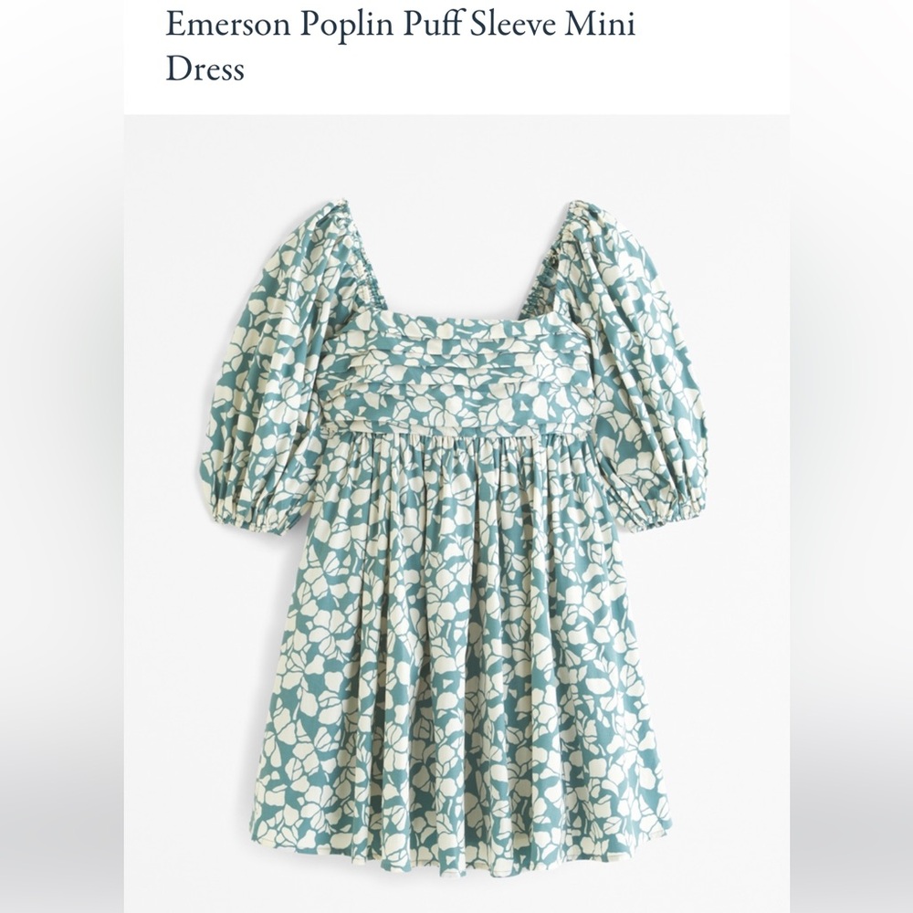 Abercrombie Emerson poplin puff sleeve dress